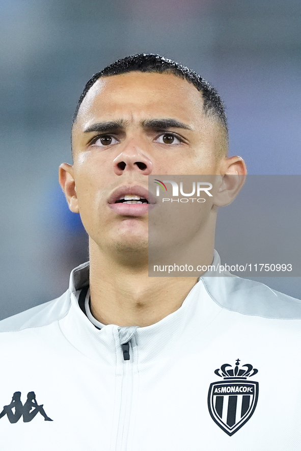 Vanderson of AS Monaco looks on during the UEFA Champions League 2024/25 League Phase MD4 match between Bologna FC and AS Monaco at Stadio R...