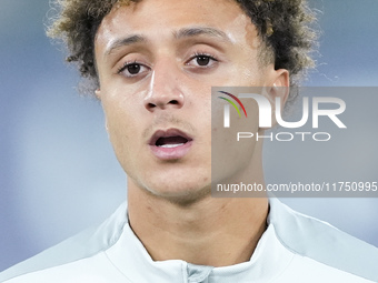 Eliesse Ben Seghir of AS Monaco looks on during the UEFA Champions League 2024/25 League Phase MD4 match between Bologna FC and AS Monaco at...