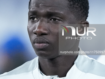 Lamine Camara of AS Monaco looks on during the UEFA Champions League 2024/25 League Phase MD4 match between Bologna FC and AS Monaco at Stad...