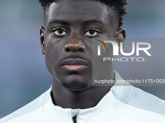 Christian Mawissa of AS Monaco looks on during the UEFA Champions League 2024/25 League Phase MD4 match between Bologna FC and AS Monaco at...