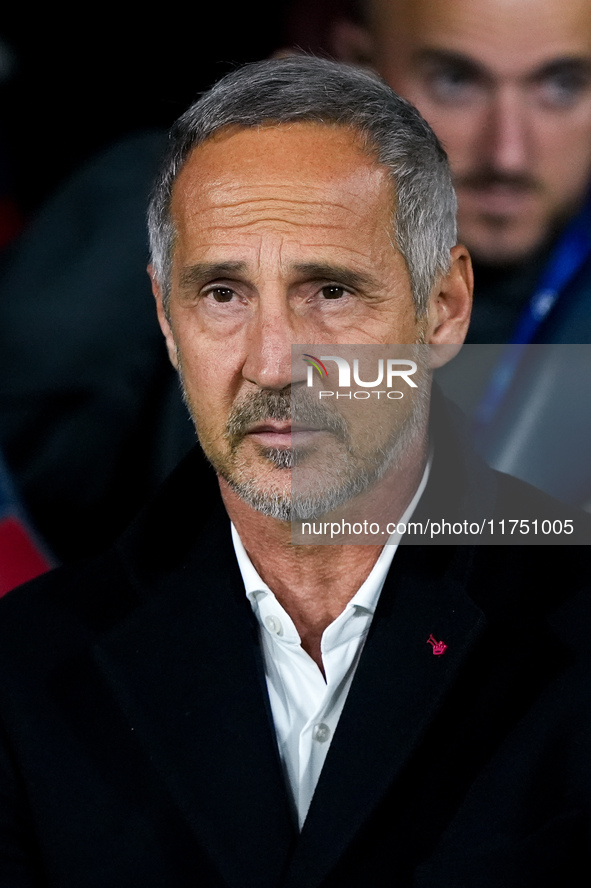 Adi Hutter head coach of AS Monaco looks on during the UEFA Champions League 2024/25 League Phase MD4 match between Bologna FC and AS Monaco...