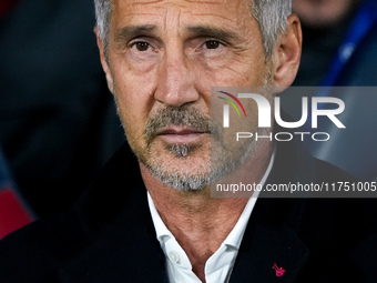 Adi Hutter head coach of AS Monaco looks on during the UEFA Champions League 2024/25 League Phase MD4 match between Bologna FC and AS Monaco...