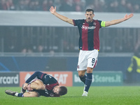 Remo Freuler of Bologna FC reacts during the UEFA Champions League 2024/25 League Phase MD4 match between Bologna FC and AS Monaco at Stadio...