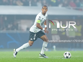 Thilo Kehrer of AS Monaco during the UEFA Champions League 2024/25 League Phase MD4 match between Bologna FC and AS Monaco at Stadio Renato...