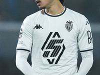 Takumi Minamino of AS Monaco looks on during the UEFA Champions League 2024/25 League Phase MD4 match between Bologna FC and AS Monaco at St...