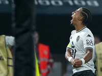 Thilo Kehrer of AS Monaco celebrates after scoring first goal during the UEFA Champions League 2024/25 League Phase MD4 match between Bologn...