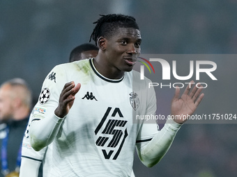 Breel Embolo of AS Monaco during the UEFA Champions League 2024/25 League Phase MD4 match between Bologna FC and AS Monaco at Stadio Renato...