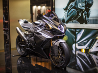 The MV Agusta F3 Competizione is at the 110th International Motorcycle and Accessories Exhibition 2024 at Fiera Milano Rho in Milan, Italy,...