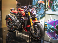 The MV Agusta Rush 1000 is at the 110th International Motorcycle and Accessories Exhibition 2024 at Fiera Milano Rho in Milan, Italy, on Nov...