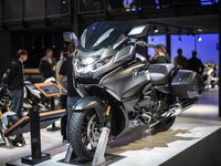 The BMW K1600 B is at the 110th International Motorcycle and Accessories Exhibition 2024 at Fiera Milano Rho in Milan, Italy, on November 6,...