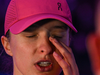 RIYADH, SAUDI ARABIA - NOVEMBER 07: Iga Swiatek of Poland during her match against Daria Kasatkina, on Day 6 of the 2024 WTA Finals, part of...