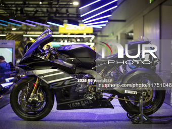 The Yamaha R9 World SSP MY 2025 is at the 110th International Motorcycle and Accessories Exhibition 2024 at Fiera Milano Rho in Milan, Italy...