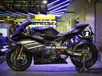 The Yamaha R9 World SSP MY 2025 is at the 110th International Motorcycle and Accessories Exhibition 2024 at Fiera Milano Rho in Milan, Italy...