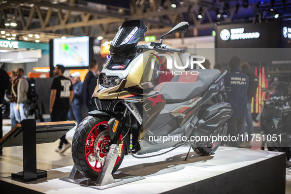 The BMW C 400 X MY 2025 is at the 110th International Motorcycle and Accessories Exhibition 2024 at Fiera Milano Rho in Milan, Italy, on Nov...