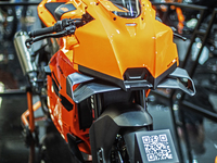 The KTM 990 RC R Track Edition is at the 110th International Motorcycle and Accessories Exhibition 2024 at Fiera Milano Rho in Milan, Italy,...