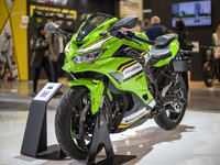 The Kawasaki ZX-4RR MY 2025 is at the 110th International Motorcycle and Accessories Exhibition 2024 at Fiera Milano Rho in Milan, Italy, on...