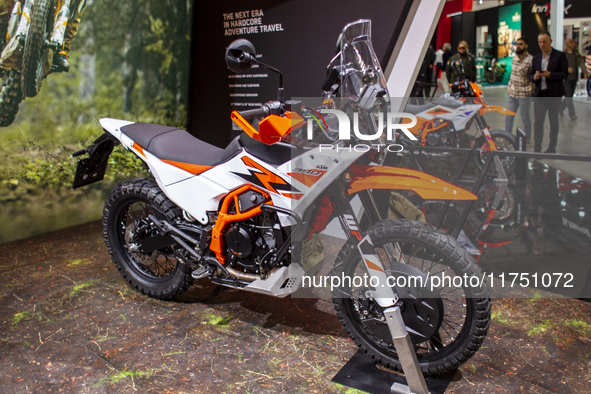 KTM 39 is at the 110th International Motorcycle and Accessories Exhibition 2024 at Fiera Milano Rho in Milan, Italy, on November 6, 2024. 