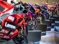 MOTO GP takes place at the 110th International Motorcycle and Accessories Exhibition 2024 at Fiera Milano Rho in Milan, Italy, on November 6...