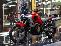 The MV Enduro Veloce is at the 110th International Motorcycle and Accessories Exhibition 2024 at Fiera Milano Rho in Milan, Italy, on Novemb...