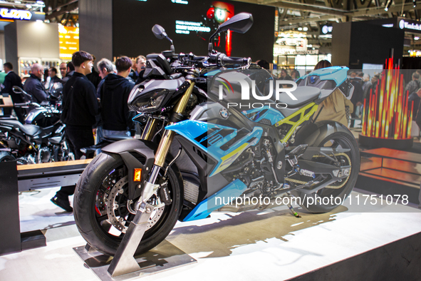 The BMW S1000 R is at the 110th International Motorcycle and Accessories Exhibition 2024 at Fiera Milano Rho in Milan, Italy, on November 6,...