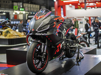 The Aprilia Kit RS 457 Trofeo is at the 110th International Motorcycle and Accessories Exhibition 2024 at Fiera Milano Rho in Milan, Italy,...