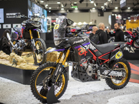 The Aprilia Tuareg Rally takes place at the 110th International Motorcycle and Accessories Exhibition 2024 at Fiera Milano Rho in Milan, Ita...