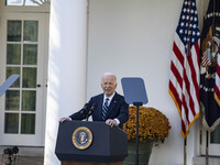 In Washington, DC, on November 7, 2024, President Joe Biden addresses the nation on the election outcome and a peaceful transfer of power in...