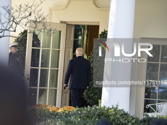 In Washington, DC, on November 7, 2024, President Joe Biden addresses the nation on the election outcome and a peaceful transfer of power in...