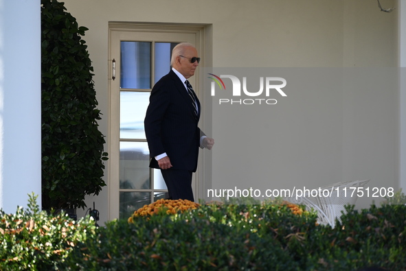 United States President Joe Biden makes a statement on the general election where voters overwhelmingly elect Donald J. Trump, making him th...