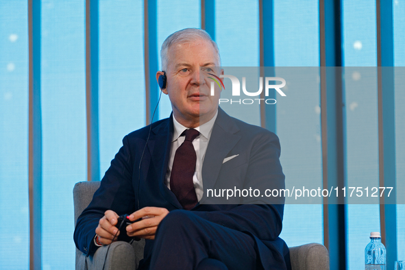 Secretary General of the International Chamber of Commerce (ICC) John Denton attends the ''Ukraine and Europe: Toward a Common Future'' pane...