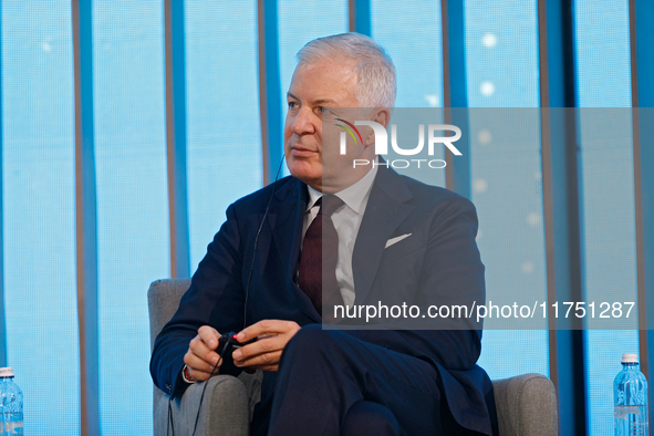 Secretary General of the International Chamber of Commerce (ICC) John Denton attends the ''Ukraine and Europe: Toward a Common Future'' pane...