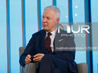 Secretary General of the International Chamber of Commerce (ICC) John Denton attends the ''Ukraine and Europe: Toward a Common Future'' pane...