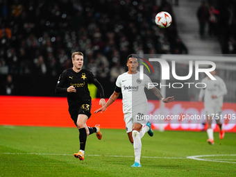 Tuta of Eintracht Frankfurt  controls the ball during the Eurepa League Round 4 match between Eintracht Frankfurt v SK Slavia Prague at the...