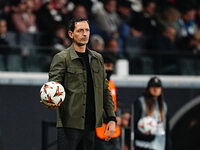 Dino Toppmoller of Eintracht Frankfurt  controls the ball during the Eurepa League Round 4 match between Eintracht Frankfurt v SK Slavia Pra...