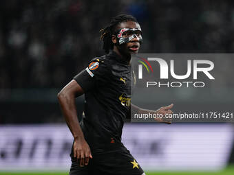 Igoh Ogbu of SK Slavia Prague  looks on during the Eurepa League Round 4 match between Eintracht Frankfurt v SK Slavia Prague at the Deutsch...