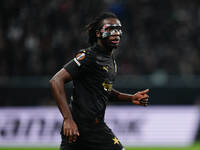 Igoh Ogbu of SK Slavia Prague  looks on during the Eurepa League Round 4 match between Eintracht Frankfurt v SK Slavia Prague at the Deutsch...