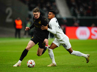 Lukas Provod of SK Slavia Prague  controls the ball during the Eurepa League Round 4 match between Eintracht Frankfurt v SK Slavia Prague at...