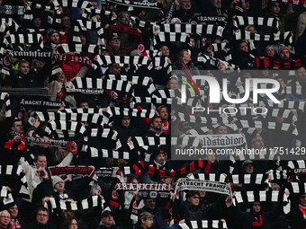  Eintracht Frankfurt fans  during the Eurepa League Round 4 match between Eintracht Frankfurt v SK Slavia Prague at the Deutsche Bank Park,...