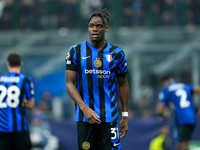 Yann Aurel Bisseck of FC Internazionale during the UEFA Champions League 2024/25 League Phase MD4 match between FC Internazionale and Arsena...