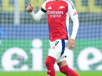 Ben White of Arsenal during the UEFA Champions League 2024/25 League Phase MD4 match between FC Internazionale and Arsenal at Stadio San Sir...