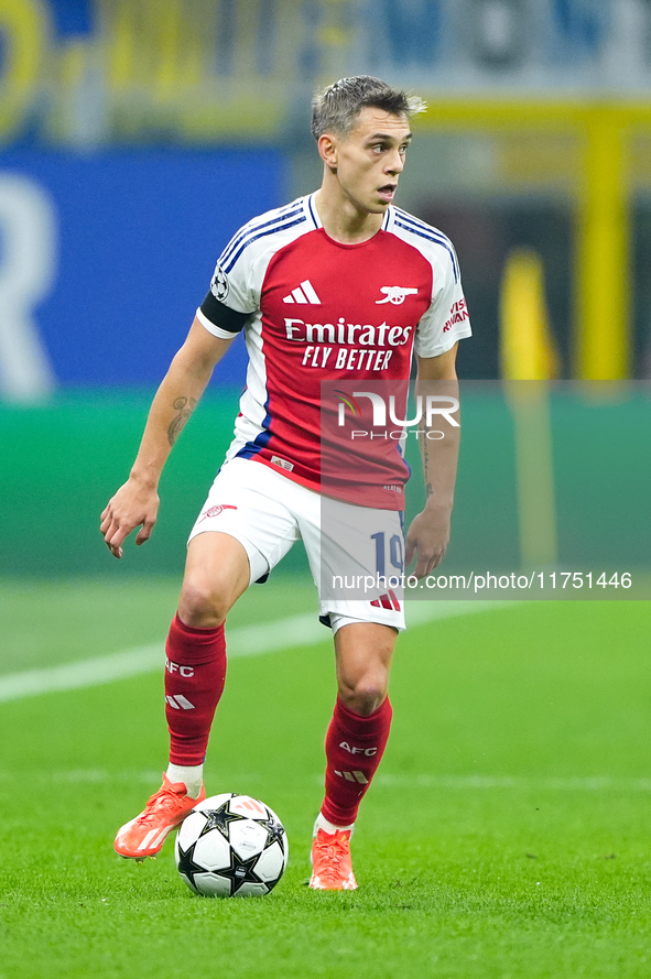 Leandro Trossard of Arsenal during the UEFA Champions League 2024/25 League Phase MD4 match between FC Internazionale and Arsenal at Stadio...