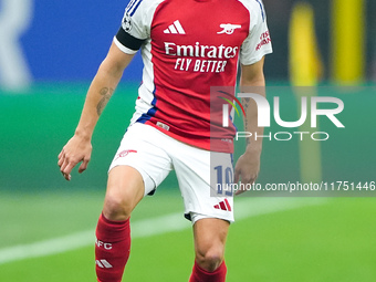 Leandro Trossard of Arsenal during the UEFA Champions League 2024/25 League Phase MD4 match between FC Internazionale and Arsenal at Stadio...