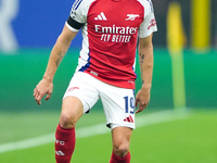 Leandro Trossard of Arsenal during the UEFA Champions League 2024/25 League Phase MD4 match between FC Internazionale and Arsenal at Stadio...