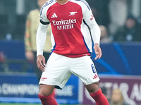 Gabriel of Arsenal during the UEFA Champions League 2024/25 League Phase MD4 match between FC Internazionale and Arsenal at Stadio San Siro...