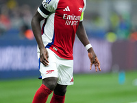 Bukayo Saka of Arsenal during the UEFA Champions League 2024/25 League Phase MD4 match between FC Internazionale and Arsenal at Stadio San S...