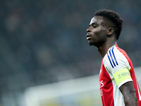 Bukayo Saka of Arsenal looks on during the UEFA Champions League 2024/25 League Phase MD4 match between FC Internazionale and Arsenal at Sta...