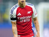 Leandro Trossard of Arsenal looks on during the UEFA Champions League 2024/25 League Phase MD4 match between FC Internazionale and Arsenal a...