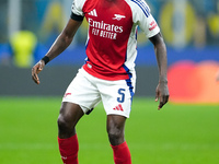 Thomas Partey of Arsenal during the UEFA Champions League 2024/25 League Phase MD4 match between FC Internazionale and Arsenal at Stadio San...