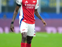 Thomas Partey of Arsenal during the UEFA Champions League 2024/25 League Phase MD4 match between FC Internazionale and Arsenal at Stadio San...