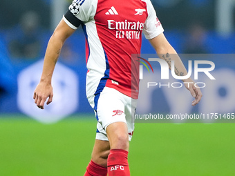 Leandro Trossard of Arsenal during the UEFA Champions League 2024/25 League Phase MD4 match between FC Internazionale and Arsenal at Stadio...